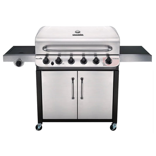 Charbroil Performance Series 6-burner Liquid Propane Gas Grill with Side Burner, Black & Stainless