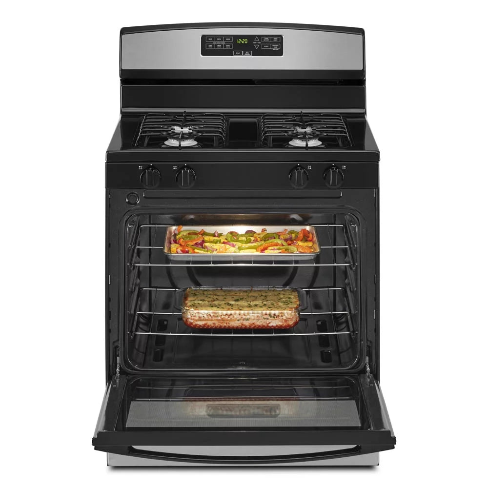 AmanaÂ® AGR6303MMS: 30-inch Gas Range in Stainless Steel.