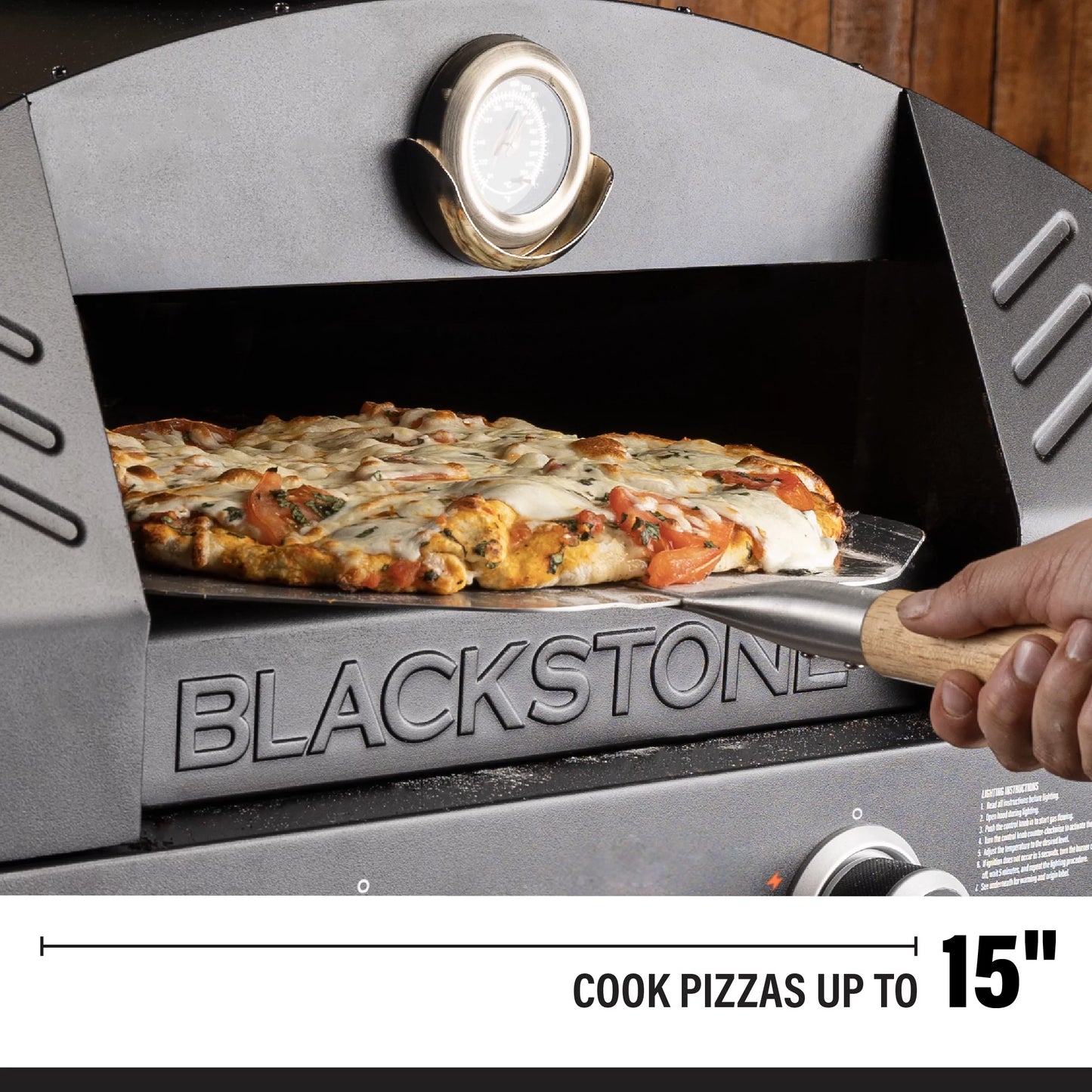 Blackstone Tabletop Propane Pizza Oven with Two 15" Cordierite Stones